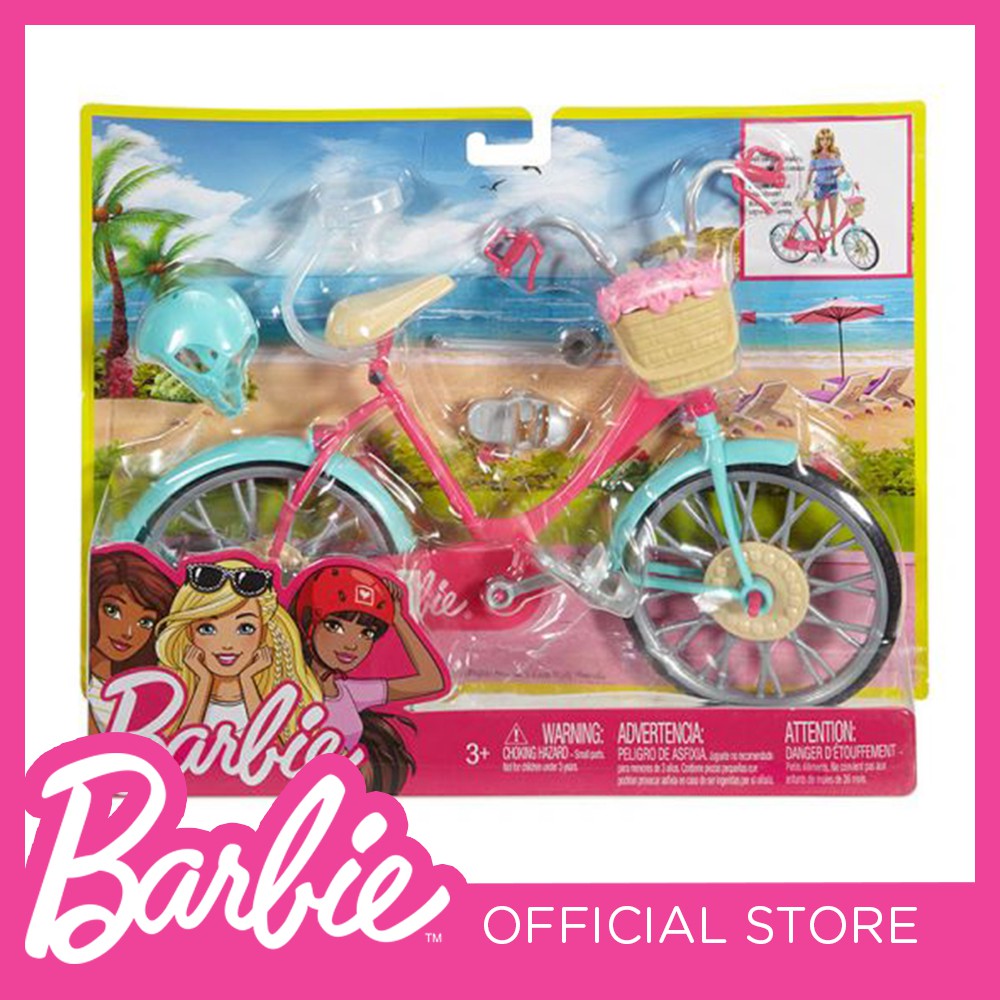 barbie bicycle set
