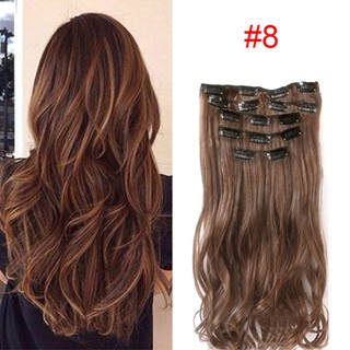 Wig Hair Extensions Thick Long 16 Clips Straight Big Curly
