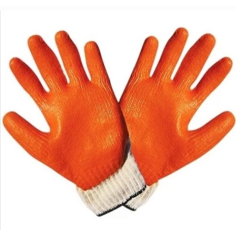WORKING GLOVES 10 Pairs Knitted Cotton Latex Coated (20/pc) Shopee