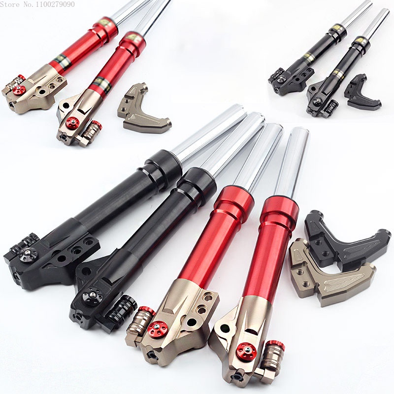 Motorcycle Moped Front Shock Absorber 33 Core 385mm400mm Adjustable