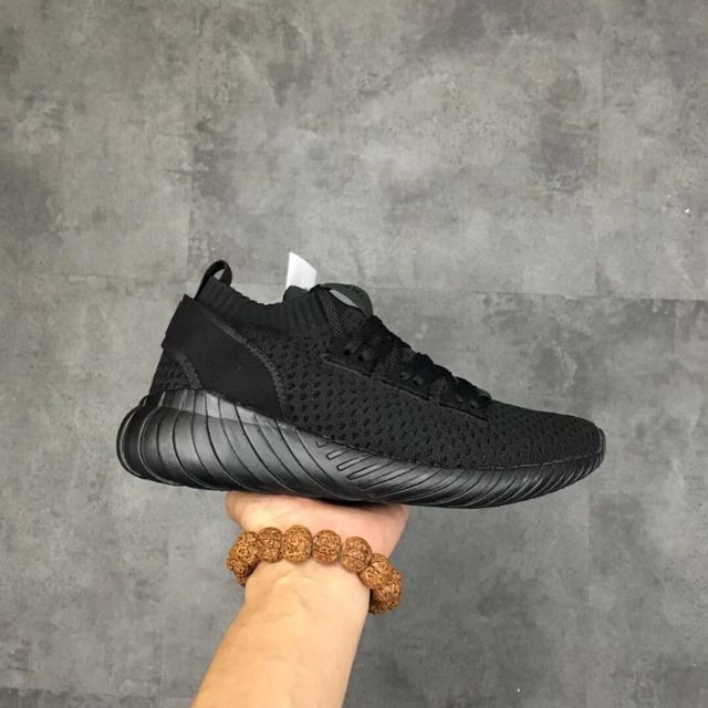 Adidas all black knitted socks shoes 