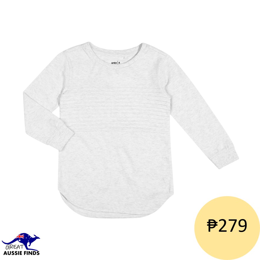 ANKO Boyswear Long Sleeve Pleated Tee - Size 2. 100% Cotton | Shopee ...