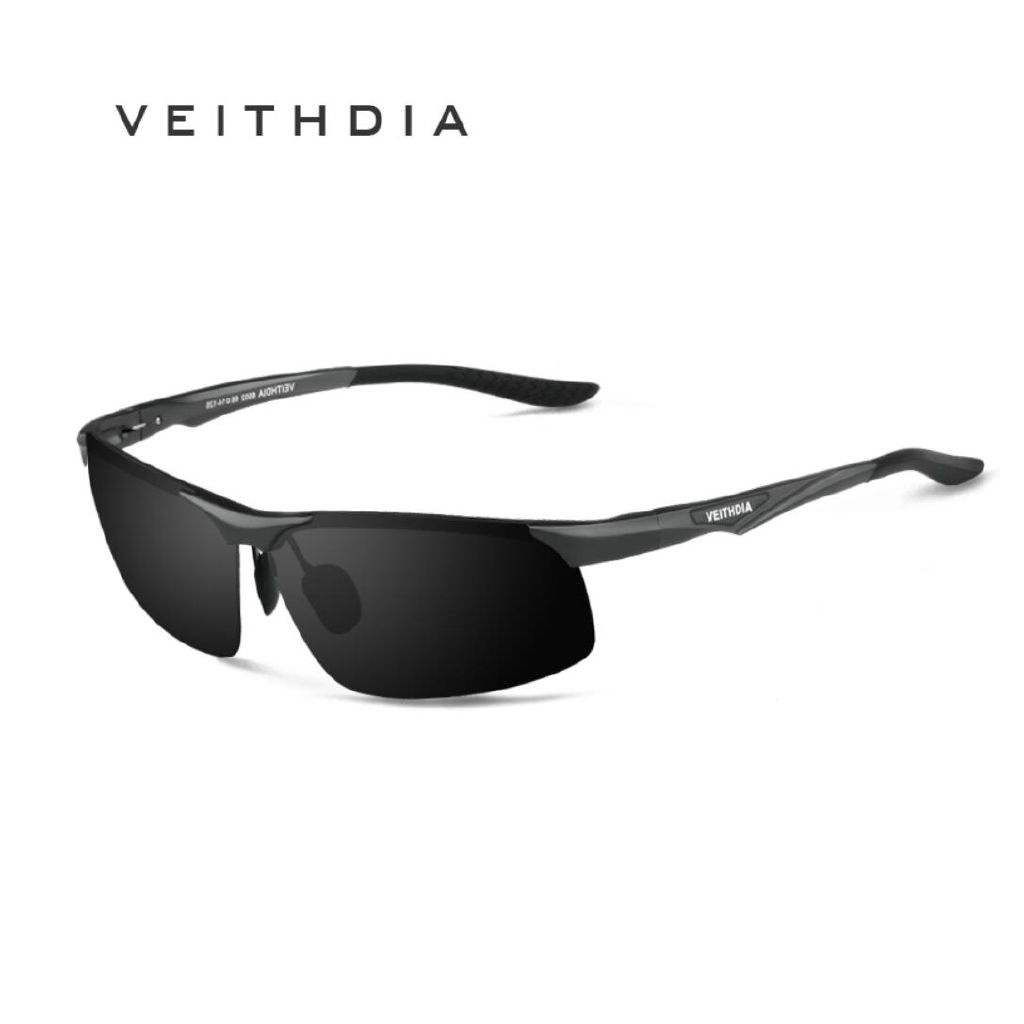 Veithdia Alumunum Men's Polarized UV400 Mirror Sunglasses Rimless Mens