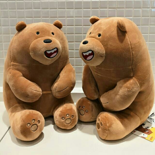 Authentic Mniso We Bare Bears Sitting 