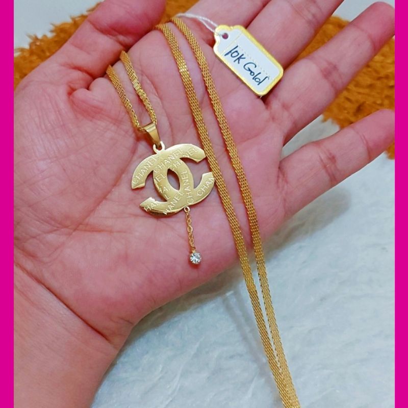 10k Pure Gold Necklace for women(18 and 24 inches available) Shopee