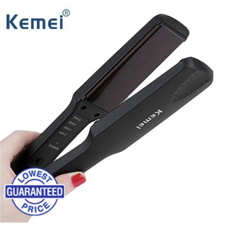 Kemei Flat Iron Straightening Iron Fast Warm Thermal Heating Plate Straight Hair Styling Tool KM-329 #2