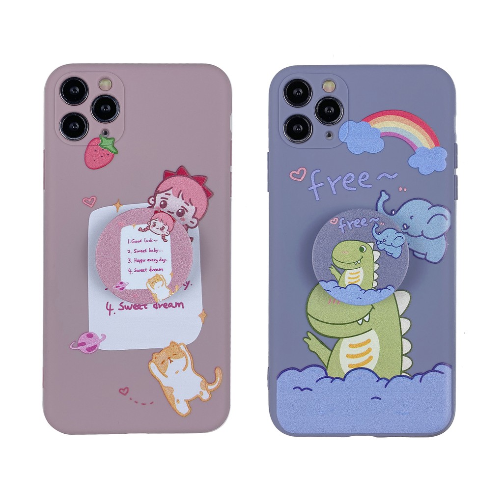Rainbow Girl Case With Popsocket Iphone 6s Plus 6 7 8 Plus X Xs Xr Xsmax 12 11 Pro Max Shopee Philippines