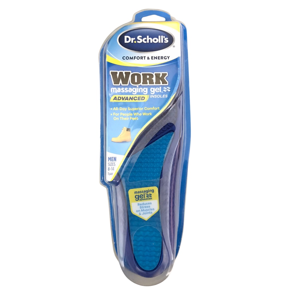 Dr. Scholls Work Insoles for Men 1 Pair (Size 8-14) | Shopee Philippines