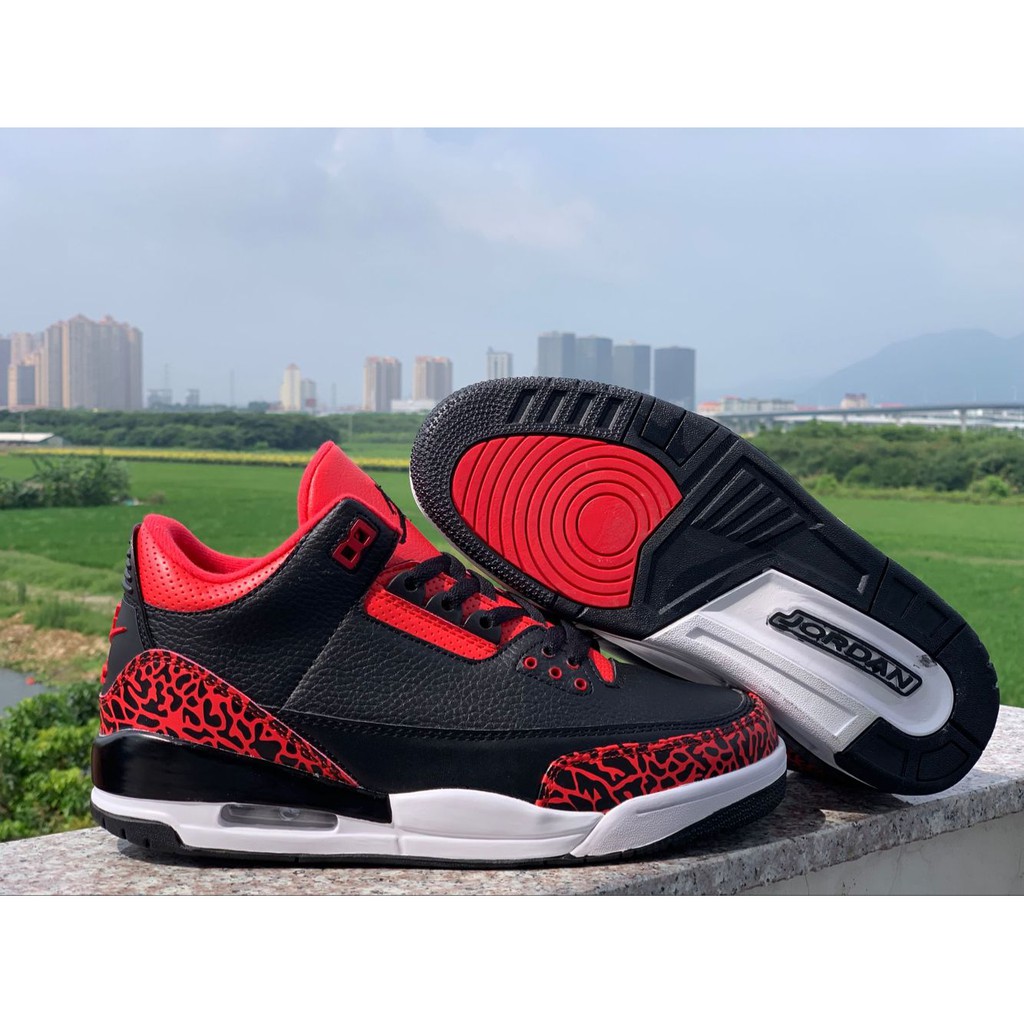 jordan 3 black red