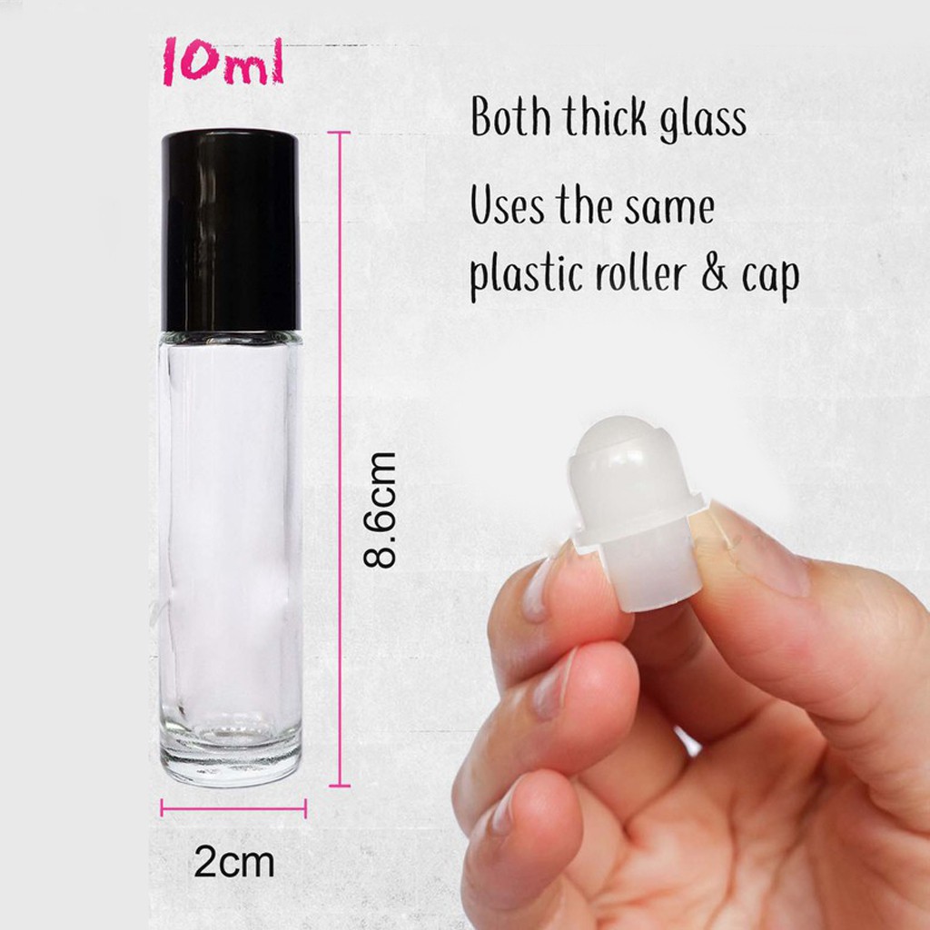 Download 100pcs 10ml Roller Clear Glass Bottle For Lip Tint Empty Wholesale Shopee Philippines PSD Mockup Templates