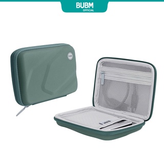 BUBM External Hard Disk Storage Bag PU Leather Waterproof Case for Electronic Accessories WD U Disk Earphone SD Card