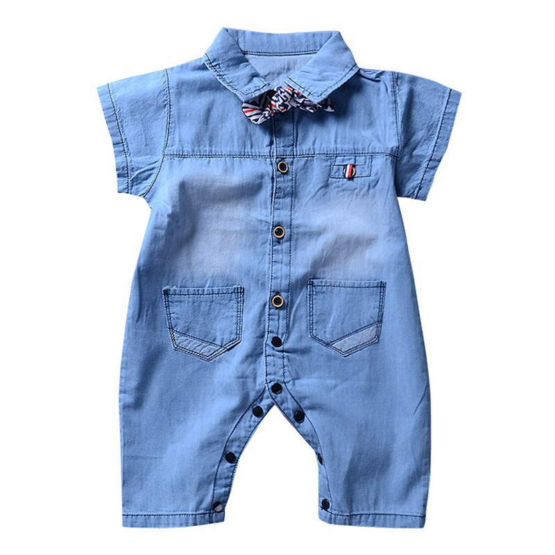 denim onesie baby boy