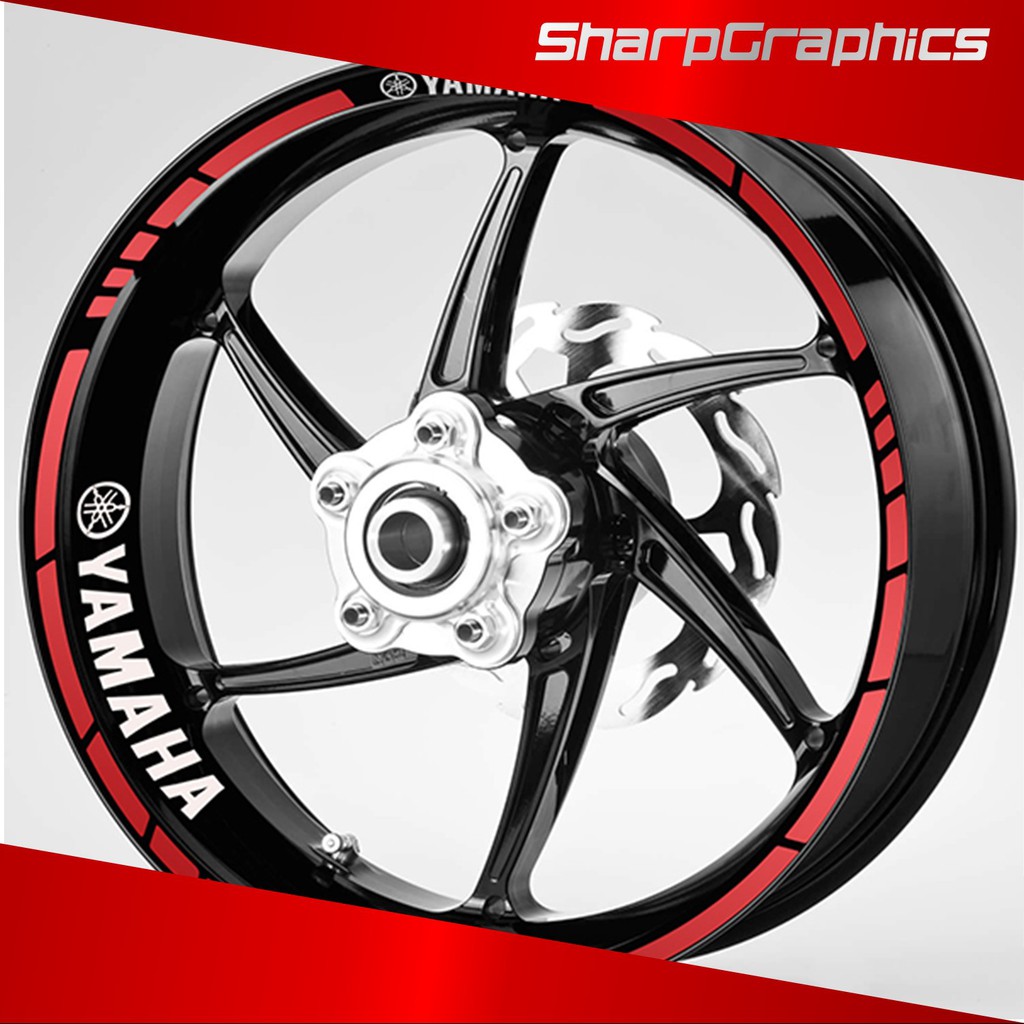 Yamaha Big Super Sports Bike Wheel Rims Mags Sticker Decal | Shopee ...