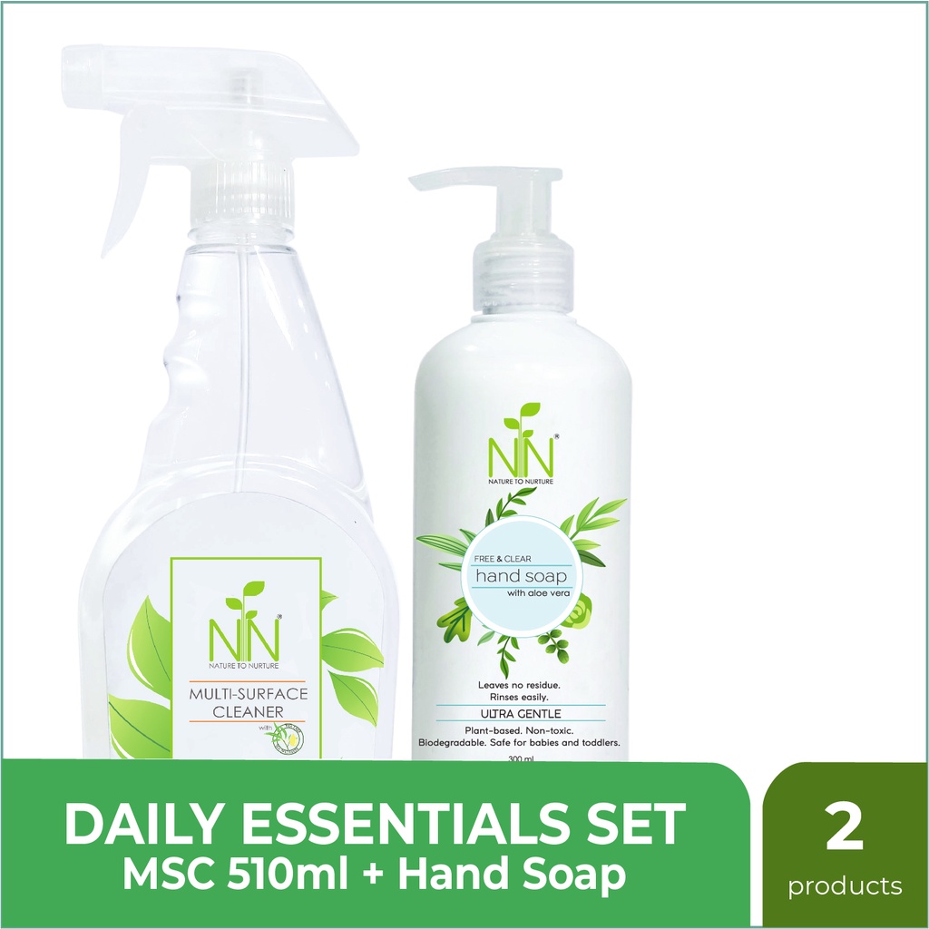 Daily Essentials Set MultiSurface Cleaner 510ml and Hand Soap 300ml