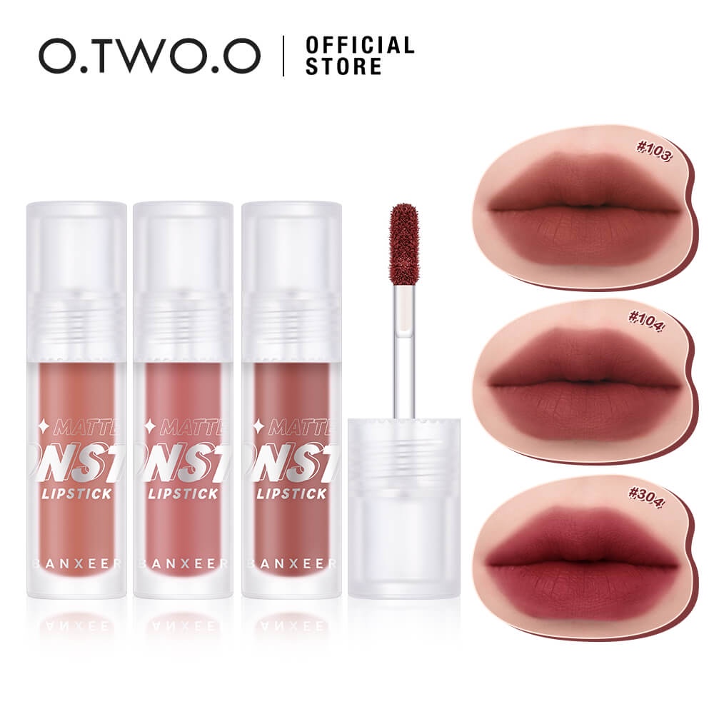 O.two.o Matte Lipstick Waterproof Long Lasting Lip Clay High Pigmented 