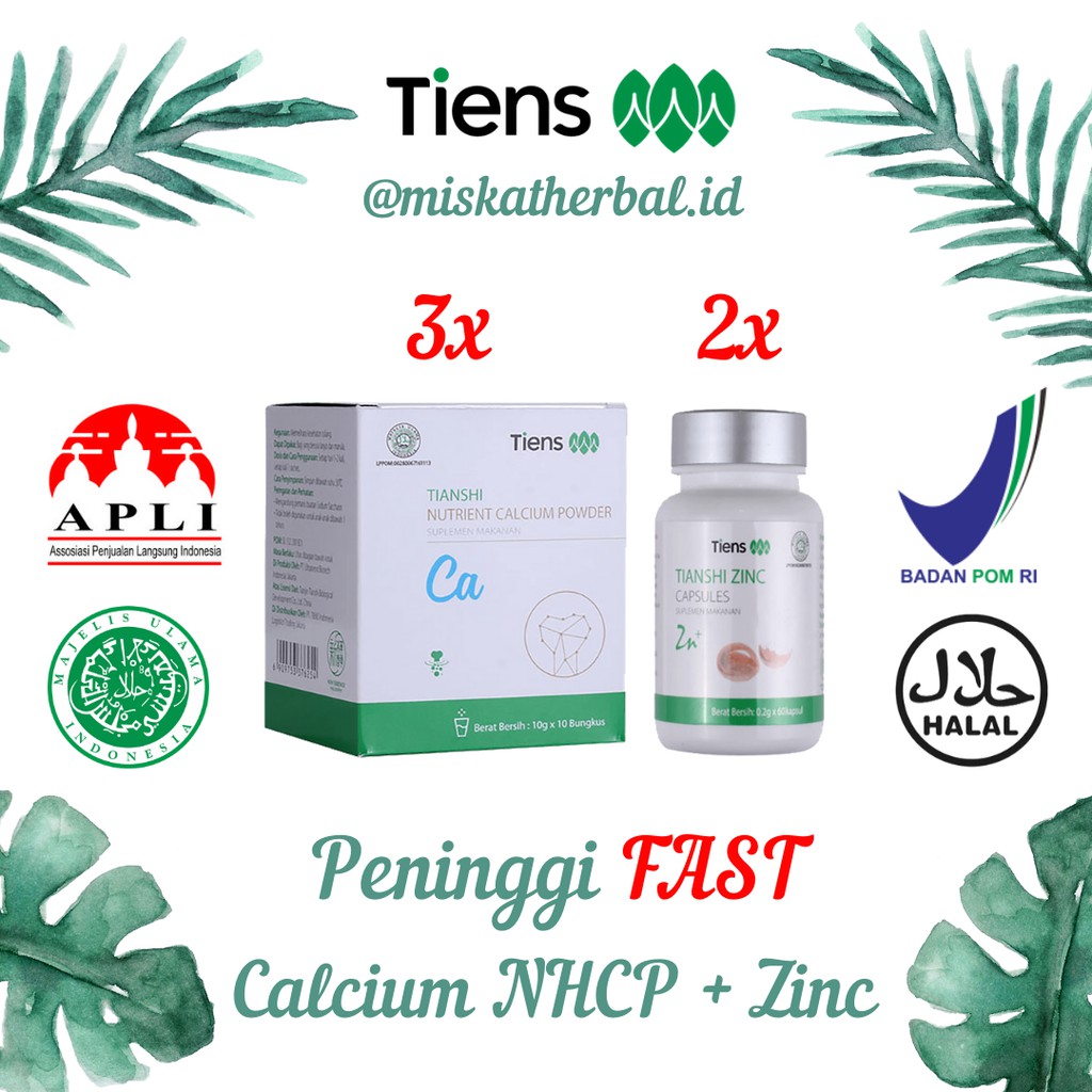Tiens Best Body Heightening Calcium Milk Package In Tiens / 2 Zinc + 3 ...