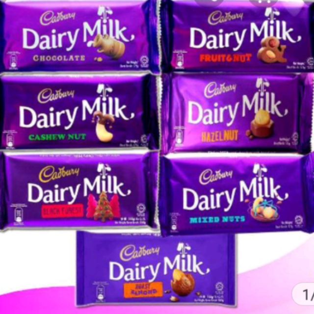 CADBURY DAIRY CHOCOLATE BAR | Shopee Philippines