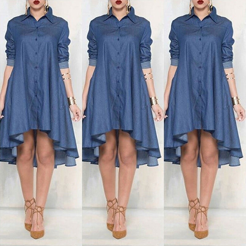 plus blue jean dress