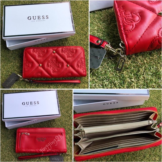 red guess wallet