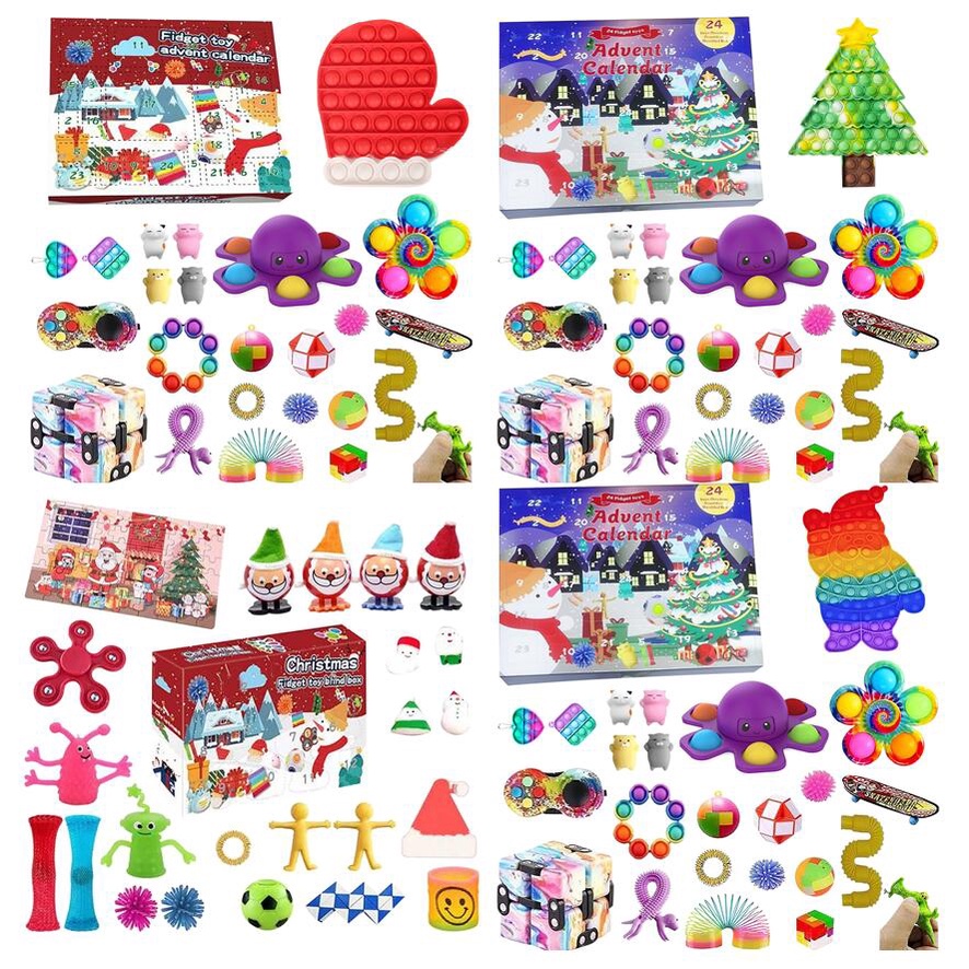 Fidget Packs AntiAnxiety Tools, Pop Bubble Fidget Advent Calendar Toy