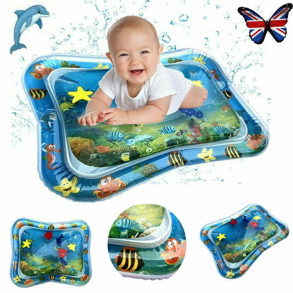 66x50cm Inflatable Baby Water Mat Baby Tummy Time Play Mat Toddler