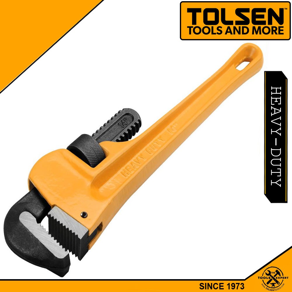 Tolsen Heavy Duty Pipe Wrench (8" 24") Shopee Philippines