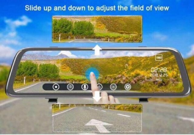 10 Inch Touch Screen Car DVR Recorder camera Dual Lens with Rear View Camera dash cam #5