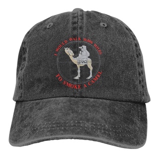 RENJIE Vintage 80s Id Walk 10000 Miles To Smoke A Camel Sz Large Screen Stars Unisex Baseball Cap 100% Cotton Fits Men Women Washed Denim Adjustable boutique SF564Q1 #1
