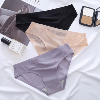 Women Panties Silk Women Briefs Soild Underwear M-XL Lingerie #5