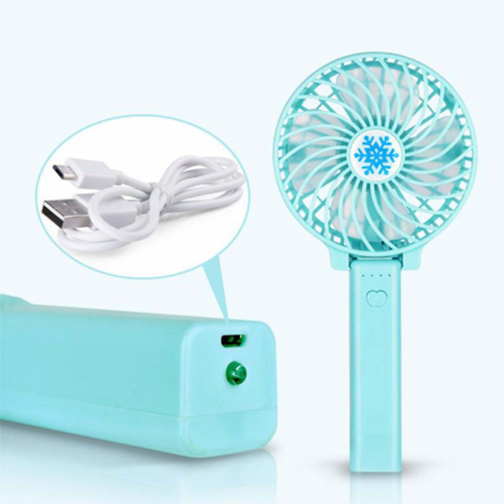 Handy USB Fan Foldable Handle Mini Rechargeable Electric Fan E38