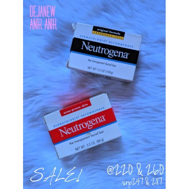Neutrogena Bar Soap - Acne prone (99g) & fragrance free (100g) | Shopee  Philippines