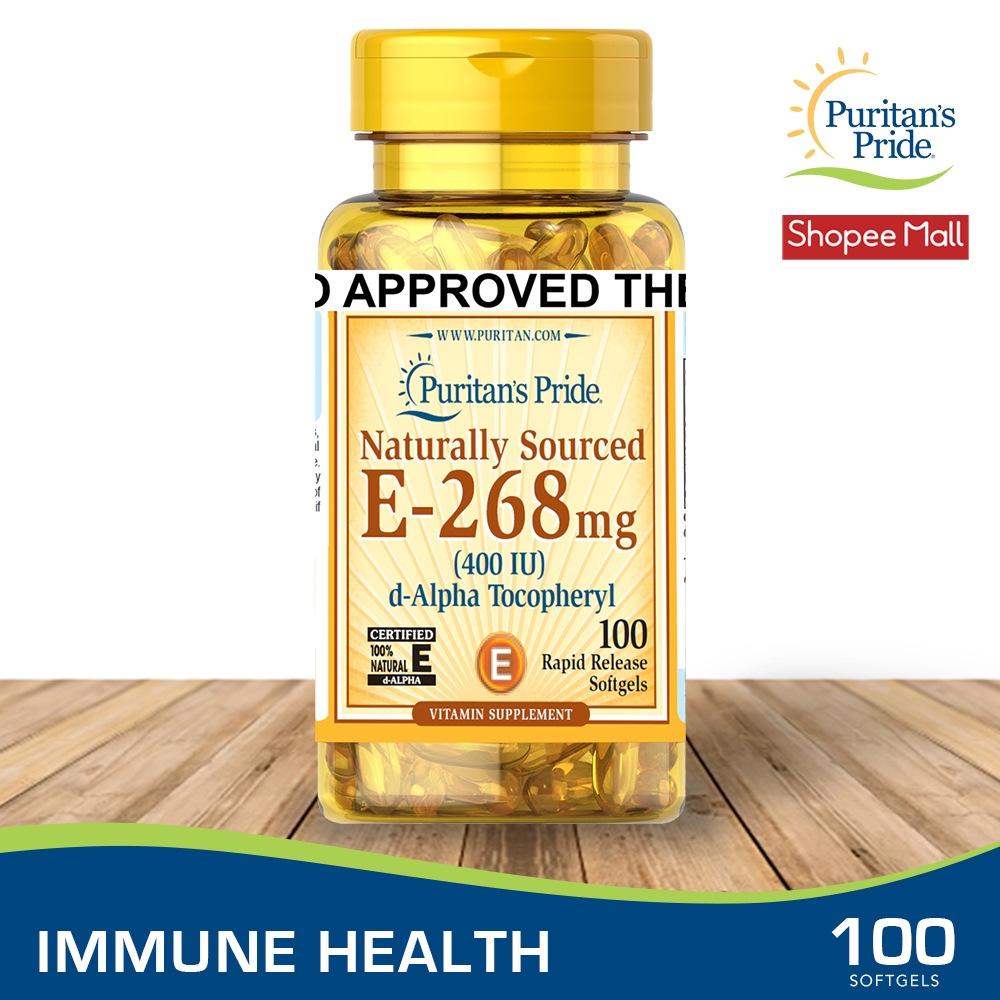 Puritan's Pride Vitamin E Natural d-Alpha 400 IU 100 ...