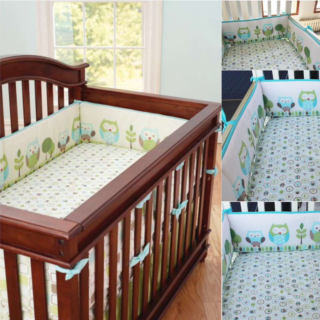 owl crib bumper pads