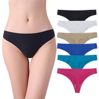 Ready Stock Sexy Cotton Women's Panties Solid Color Women Underwear Comfortable Seamless Woman Underpants Low Waist Woman's Thongs Soft Lady Lingerie #9