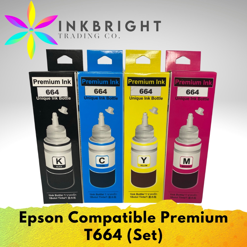 Premium Ink T664 Set Blackcyanyellowmagenta Shopee Philippines 8188