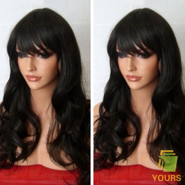 Yours Fancy Black Fluffy Long Wavy Curly Hair Women Cosplay