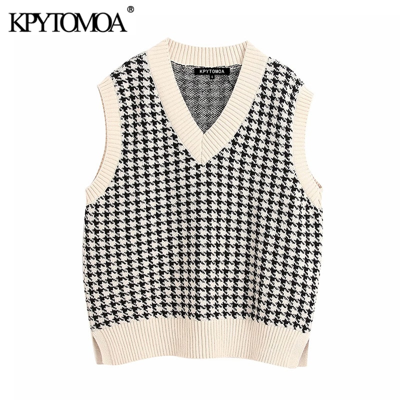 oversized knitwear vest