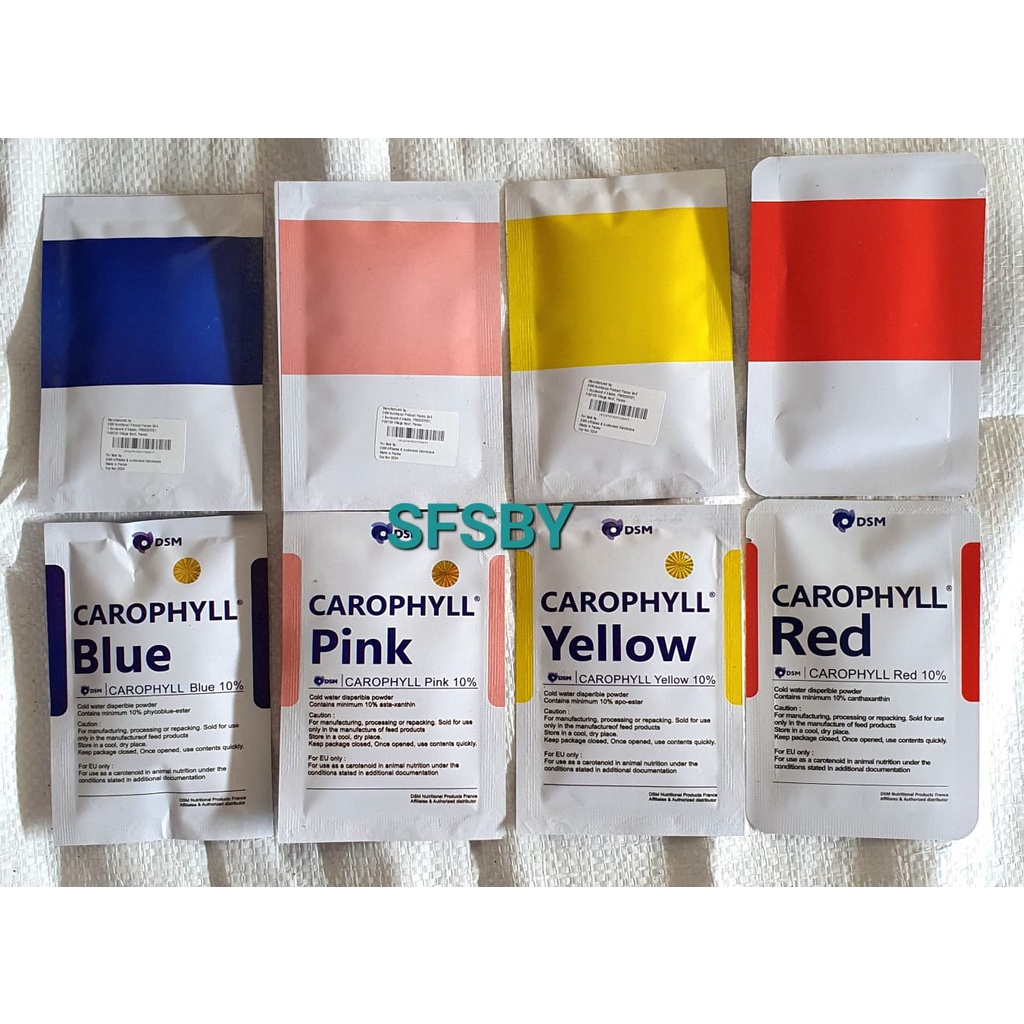 Carophyll Yellow Blue Red Pink & Spirulina 5gr DSM Original 100% Lightening / Fish Coloring #4