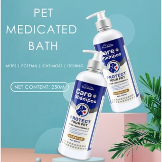 Pet medicated bath shampoo anti-fungal cat ringworm pet skin cat dog shower gel supplies in addition