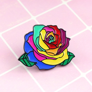 Ready Stock Fast Shipping Free Anti-Exposure Brooch New Creative Cartoon Colorful Rose Clothes Fashion Badge Girl Bag Access #1