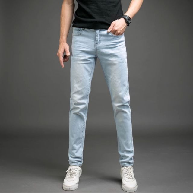 light blue maong pants