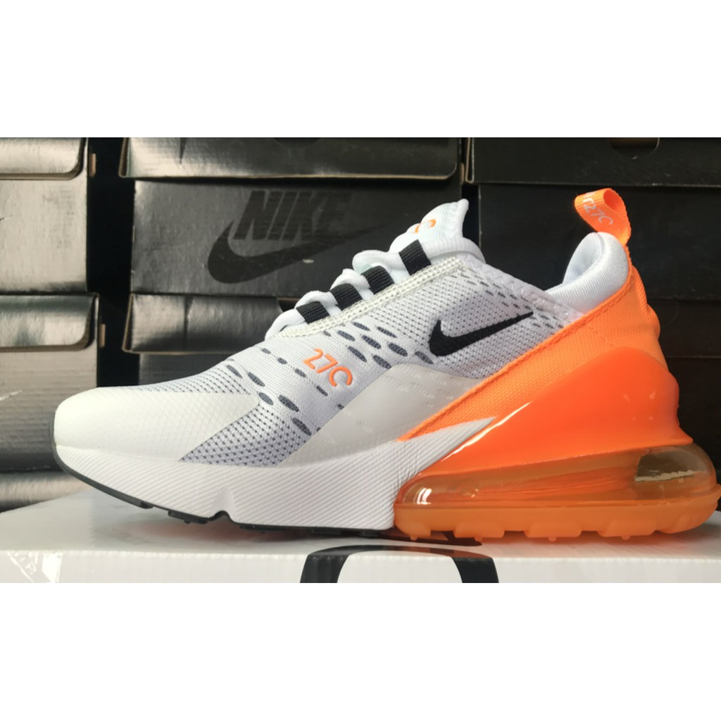 nike 270 orange and black