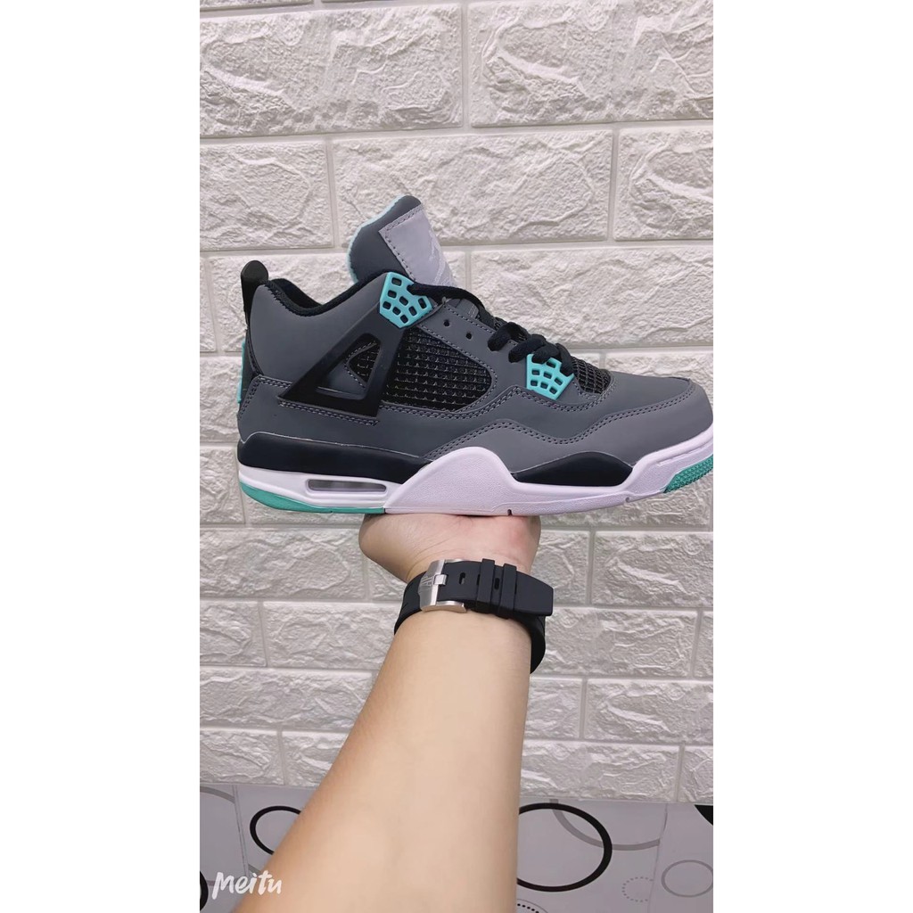 jordan 4 gray and green