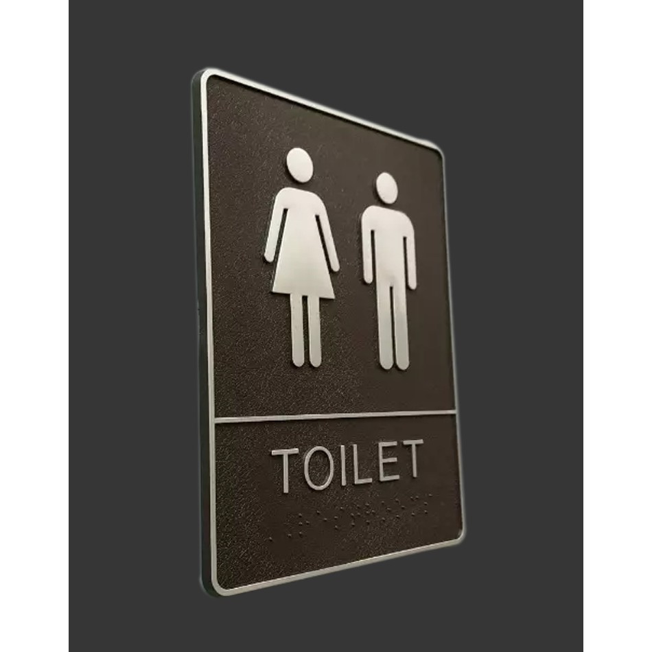 Creative Man And Woman Toilet Sign Reminder Toilet Signage