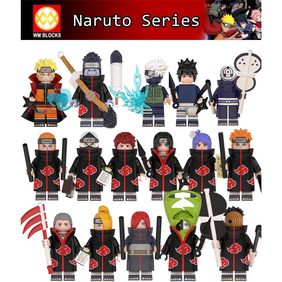 Naruto Lego Toys Minifigures Comic Building Blocks