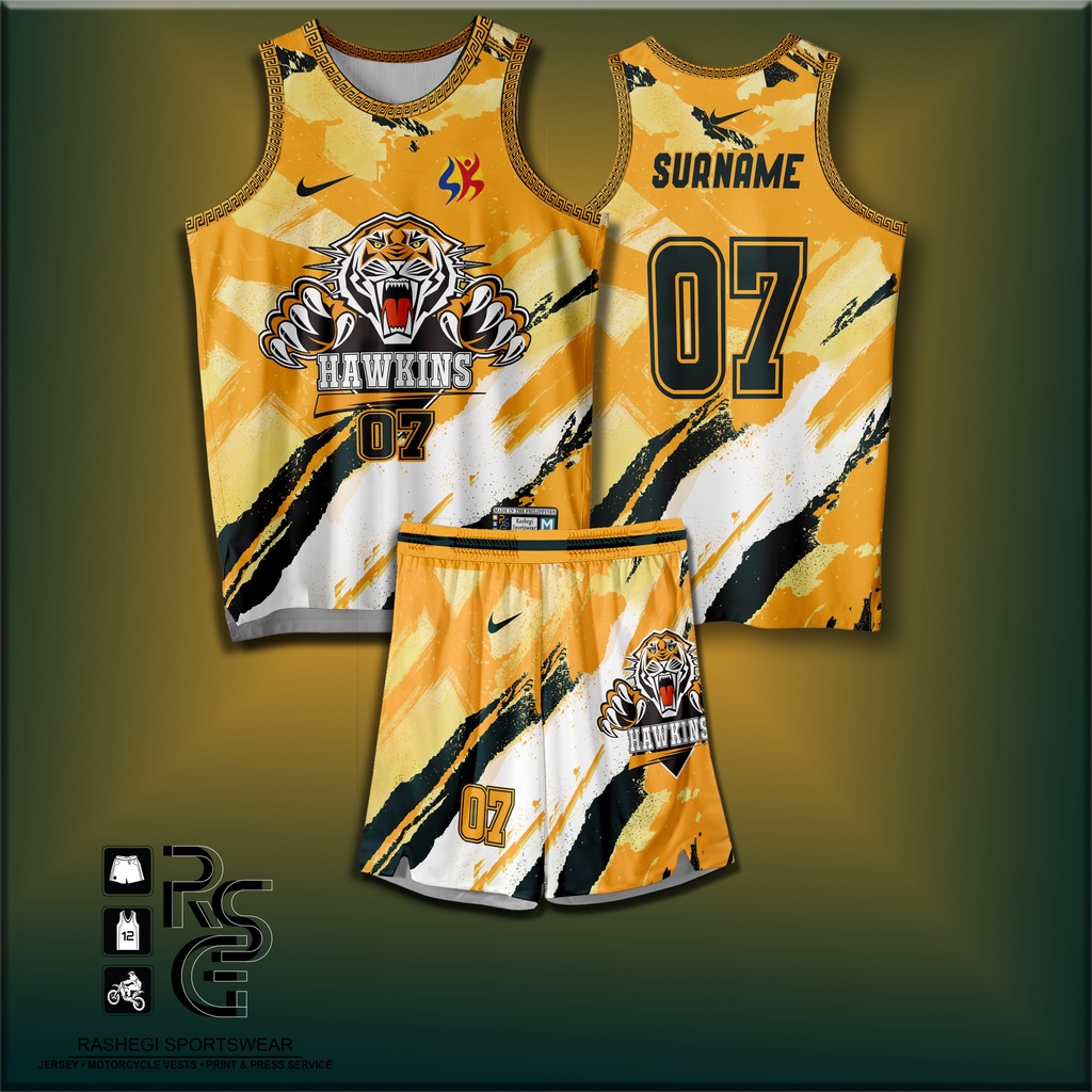 2022 Jersey Full Sublimation Exclusive Design Orange Hawkins Shopee