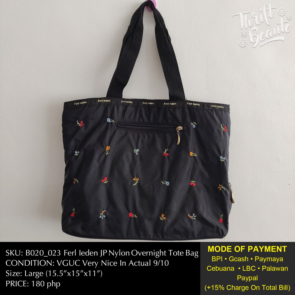 nylon overnight bag
