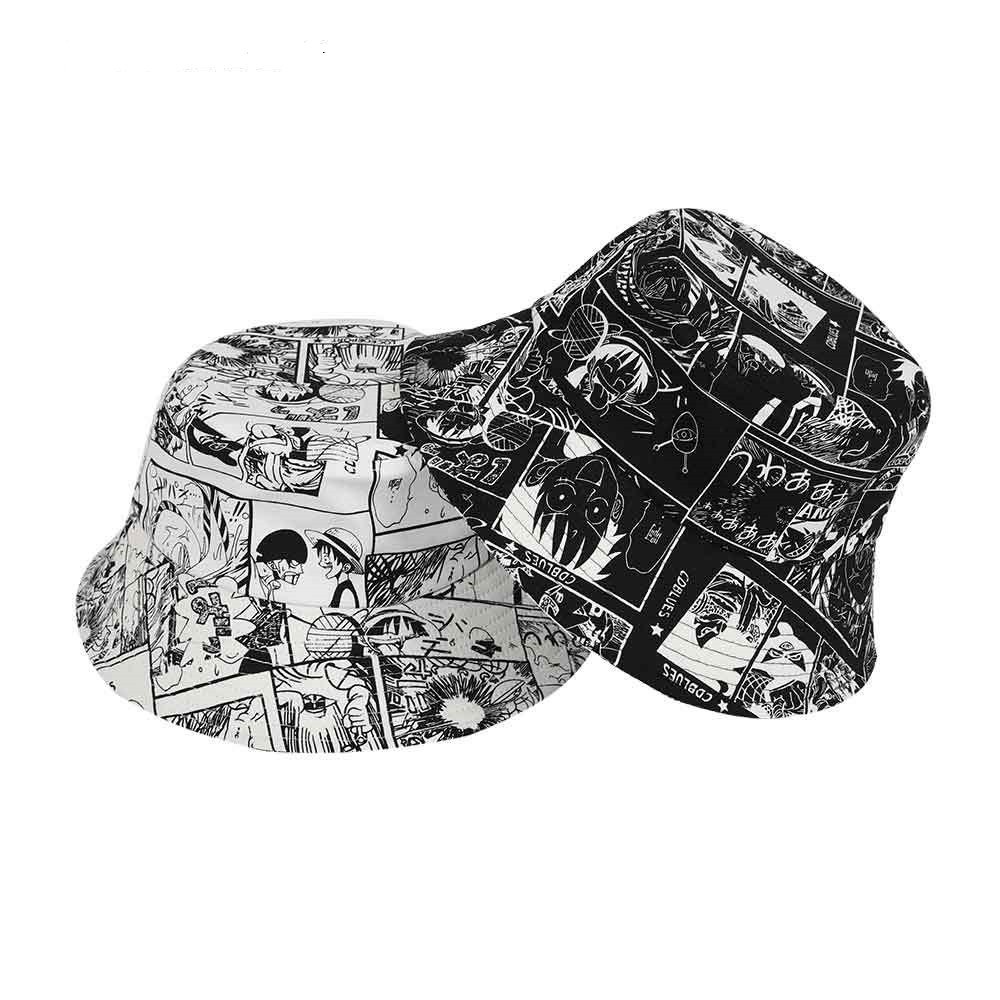 cod Doublesided Bucket Hats Unisex Anime One Piece fisherman hat Luffy
