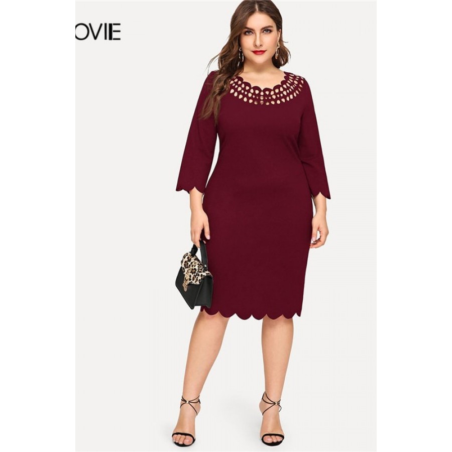 maroon dress for plus size