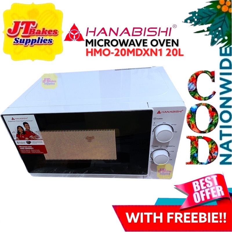 Hanabishi Microwave Oven 20 Liters HMO20MDNX1 White Manual with Freebie